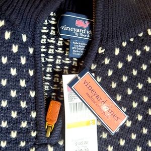 Vineyard Vibes Men’s Sm Nordic Birdseye 1/4 zip sweater NWT